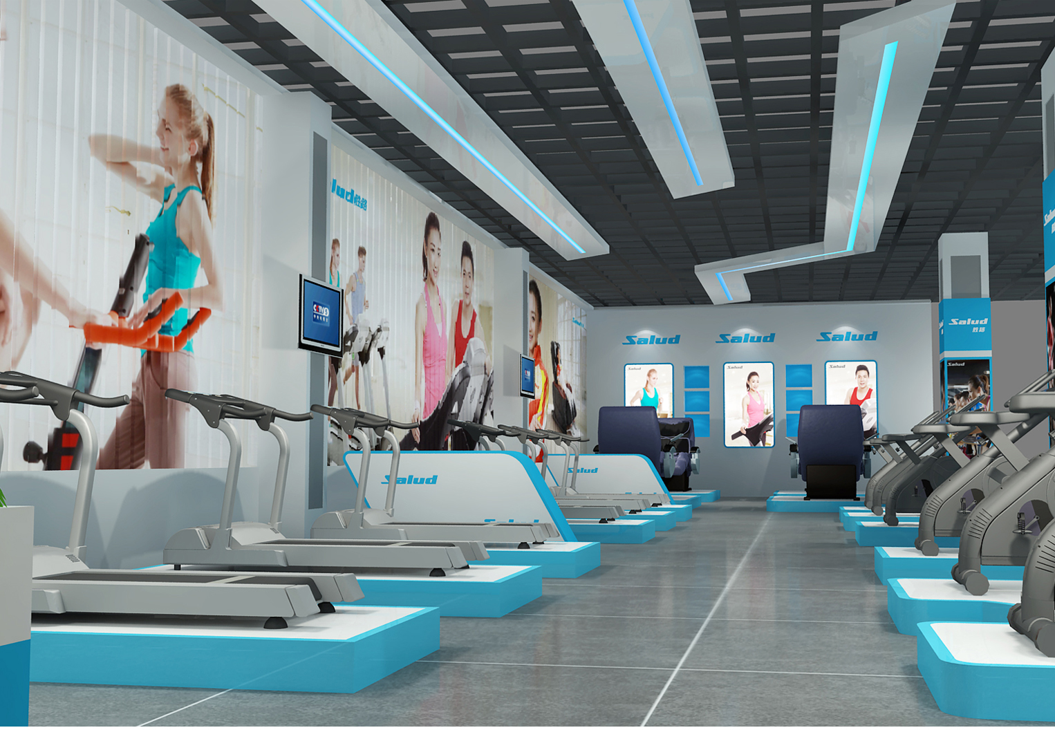 廈門Salud勝路健身器材展廳設計搭建